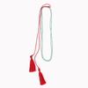 Tassel necklace, Beads jewellery, Turquoise, Red, Tassels, Boho style, Tassel jewellery
