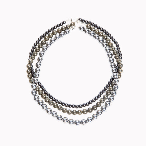 Gemstone beads, artisan necklace, beaded jewellery, bohemian fashion, hippie chic