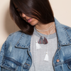 Wrap necklace, Tassels necklace, Wrap choker necklace, Women's jewellery, Tassels jewellery