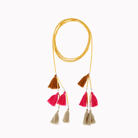 Wrap necklace, Tassels necklace, Wrap choker necklace, Women's jewellery, Tassels jewellery