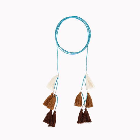 Wrap necklace, Tassels necklace, Wrap choker necklace, Women's jewellery, Tassels jewellery