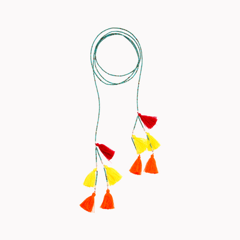 Wrap necklace, Tassels necklace, Wrap choker necklace, Women's jewellery, Tassels jewellery