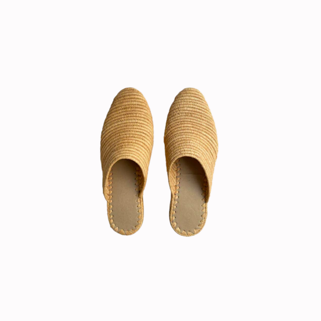 RAFFIA POINY MULES MAY FIFTEEN