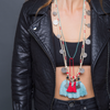 Tassel necklace, Beads jewellery, Turquoise, Red, Tassels, Gypsy soul, Tassel jewellery, Hippie chic 