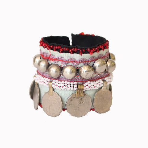 Cuff bracelet, Boho style, OOAK statement bracelet, Women's jewellery 
