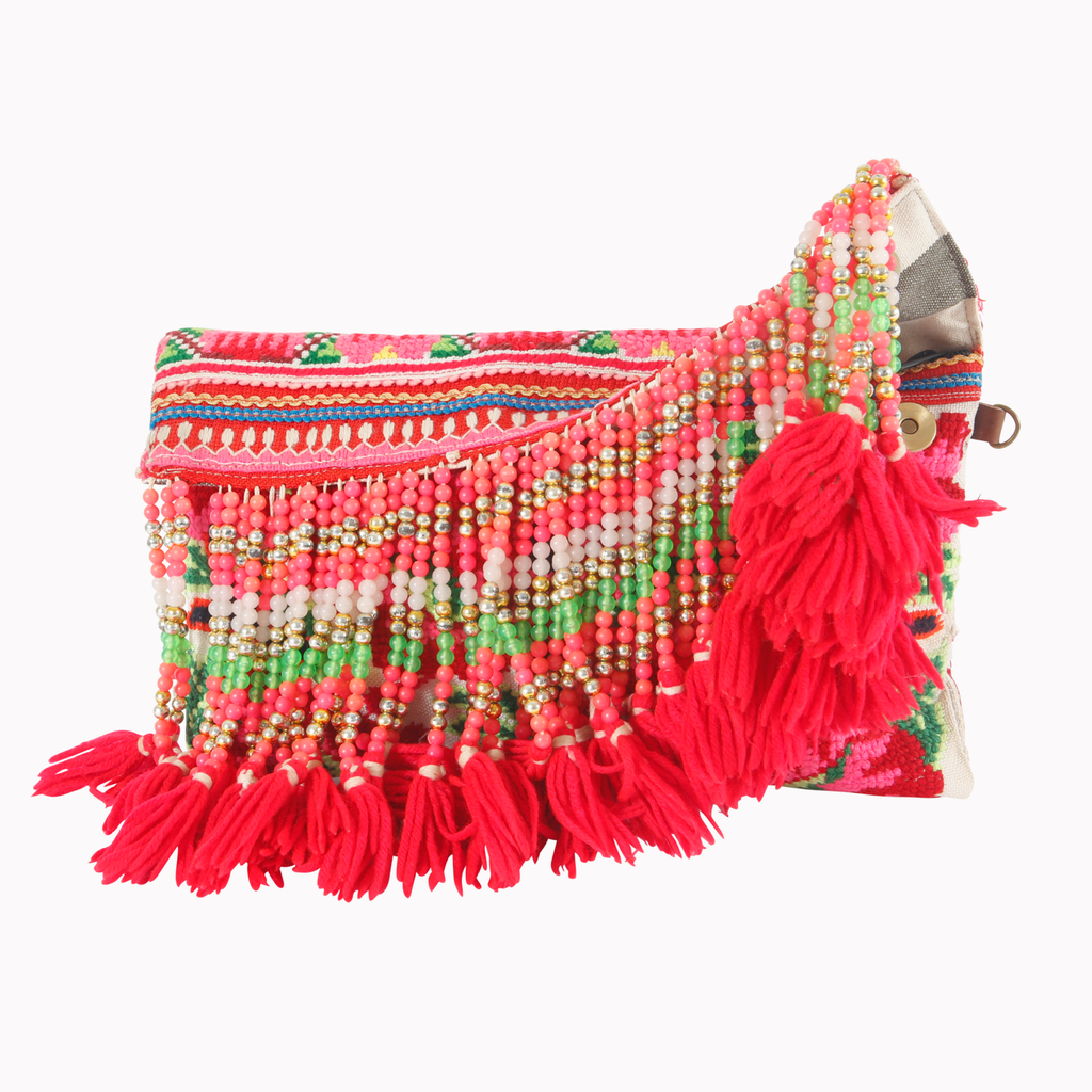 Clutch bag, hand made embroidery, Handbags, Women's purse
