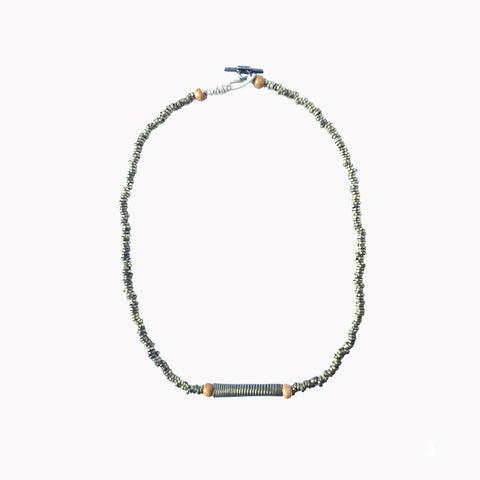 Artisan Necklace, Bohemian Design, Simple Beaded Jewelery, Unique Necklace, Brass Jewellery