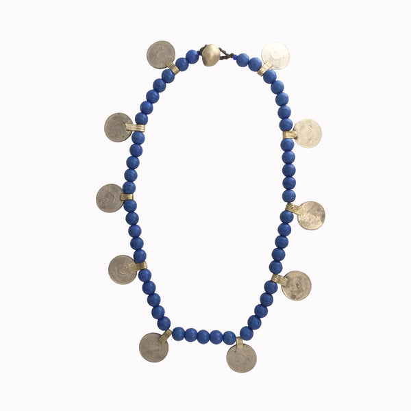 Beads necklace, Pendant necklace, Necklace for women, Artisan Jewellery, Collar necklace, Vintage coins, Coins pendant necklace, Medallion necklace, Ethnic style jewellery, Statement necklace, Bib necklace