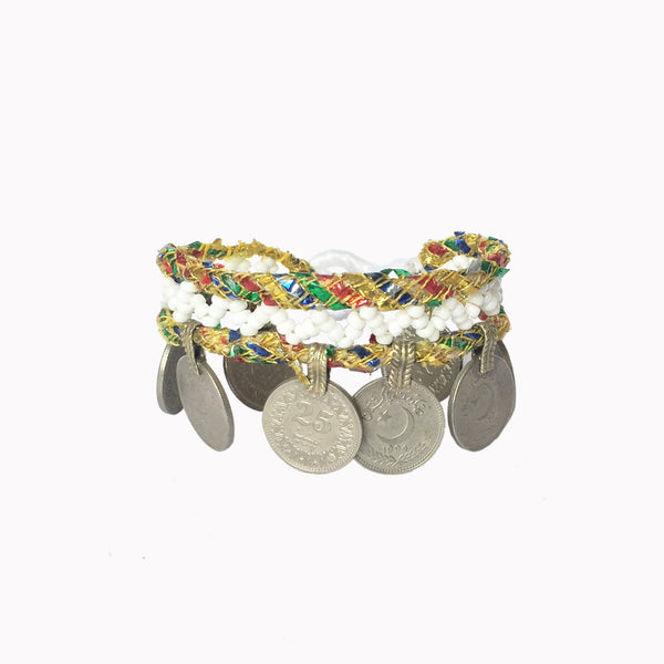 statement bracelet, coins pendant, boho style, gypsy soul, women's jewellery